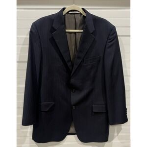 Hickey Freeman Pinstripe Blazer 100% Wool Two Button Suit Jacket‎ 42 REG